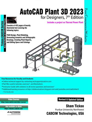 cover image of AutoCAD Plant 3D 2023 for Designers